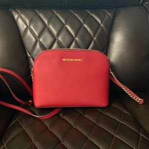 Red Michael kors crossbody